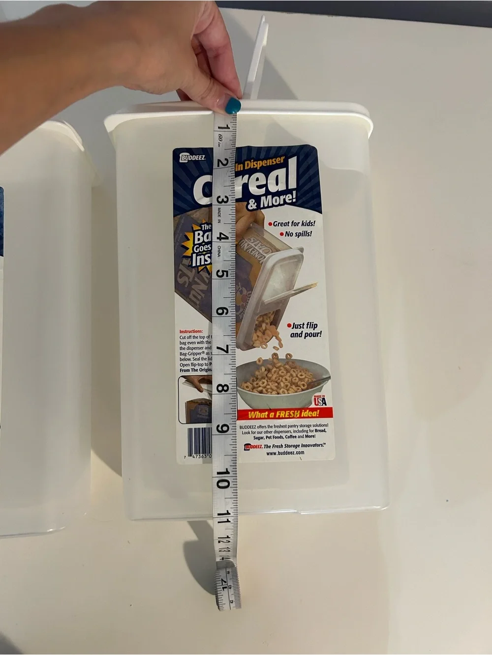 2 Food Storage Dispensers- set of 2 - White- cereal dispensers and more
